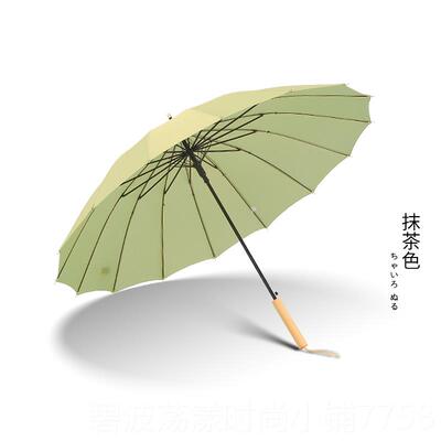 高档古风透明长柄雨伞女大号简约双人抗风士结实加大g士直杆男定