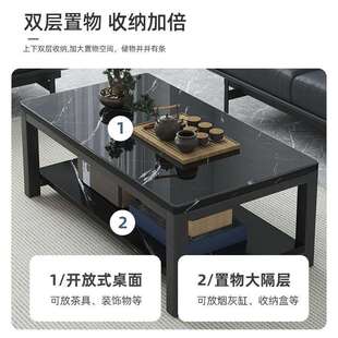 办公几室茶客厅家用方几钢化玻00000璃茶几小户型简现代轻奢约公