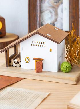 阿楹 法式覆古怀旧房子小木屋摆件 高颜值儿童卧室书架电视柜装饰