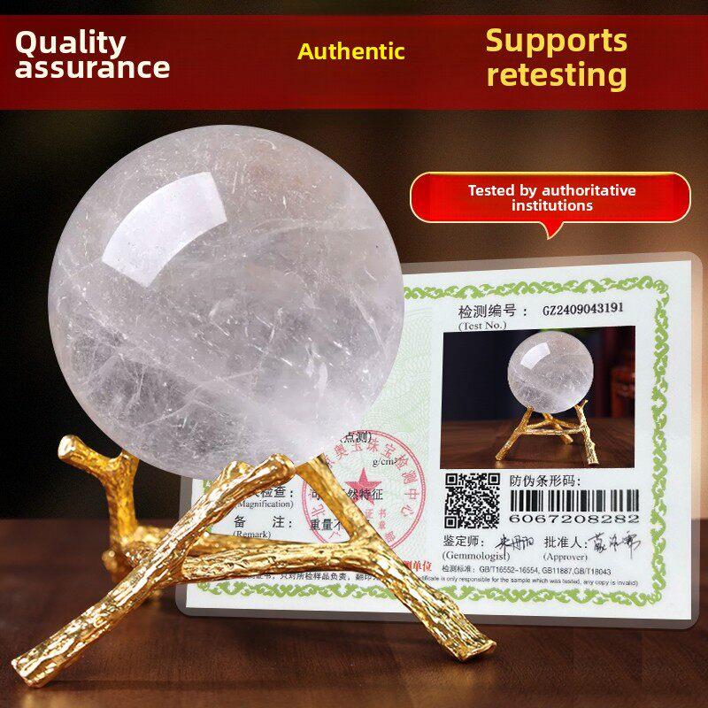 采购产品天然白色水晶球装饰品原石抛光客厅,家居,办公,商店,
