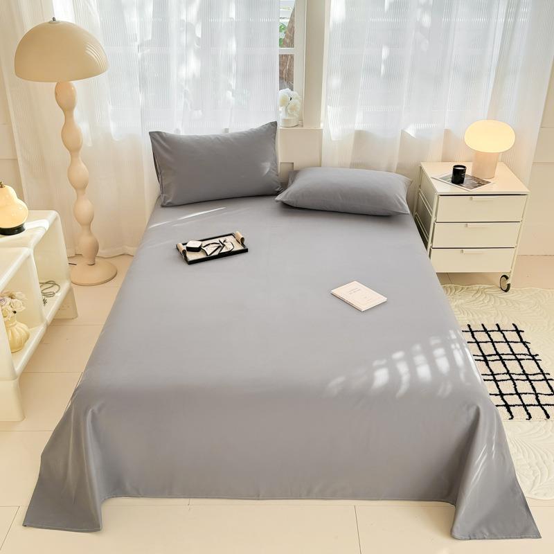 纯色简约纯棉磨毛单床单活性印染加厚保暖单双人床上用品南通家纺