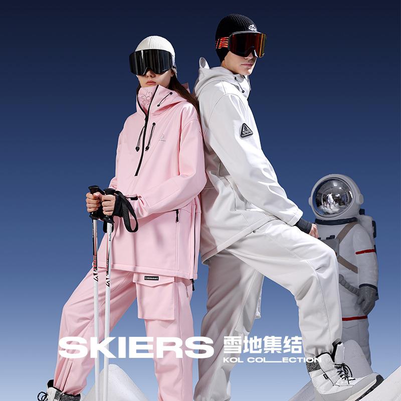 滑雪服套装冬季雪场3L防风防水摇粒绒保暖加厚绒滑雪外套男女情侣
