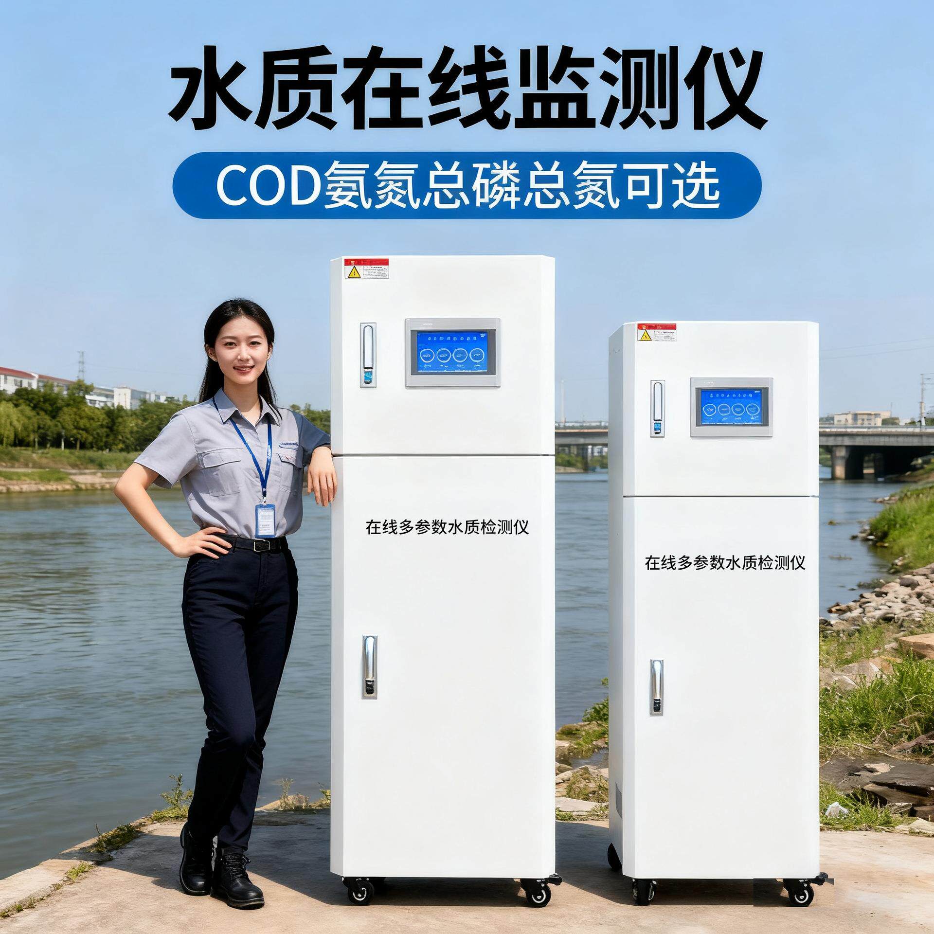在线COD氨氮检测仪余氯浊度水质溶解氧PH电导率取水平台分析监测