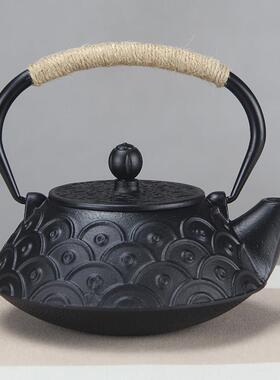 简约复古新中式煮水泡茶铸铁壶茶室样板房手工摆件茶壶礼品茶具