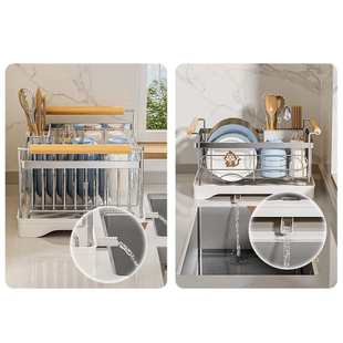 碗盘沥水架碗架304不锈钢厨房置物架沥水篮碗碟放碗筷收纳沥水架