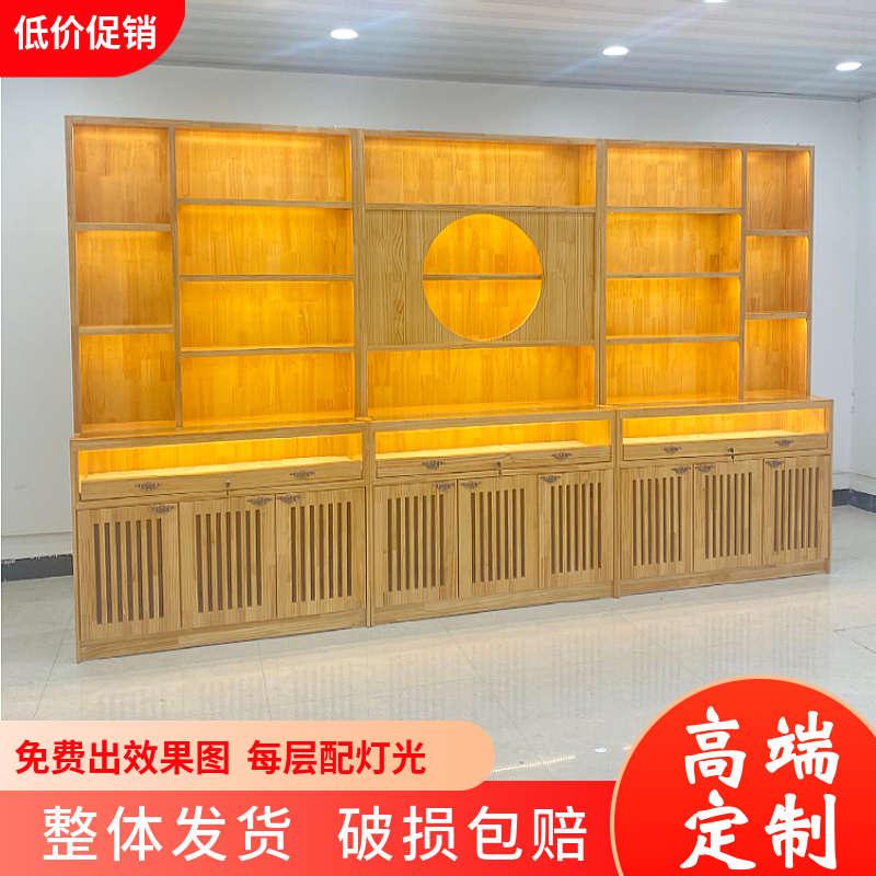 新中式珠宝首饰展示柜实木定制文玩陶瓷茶叶陈列柜古董玉器收纳柜