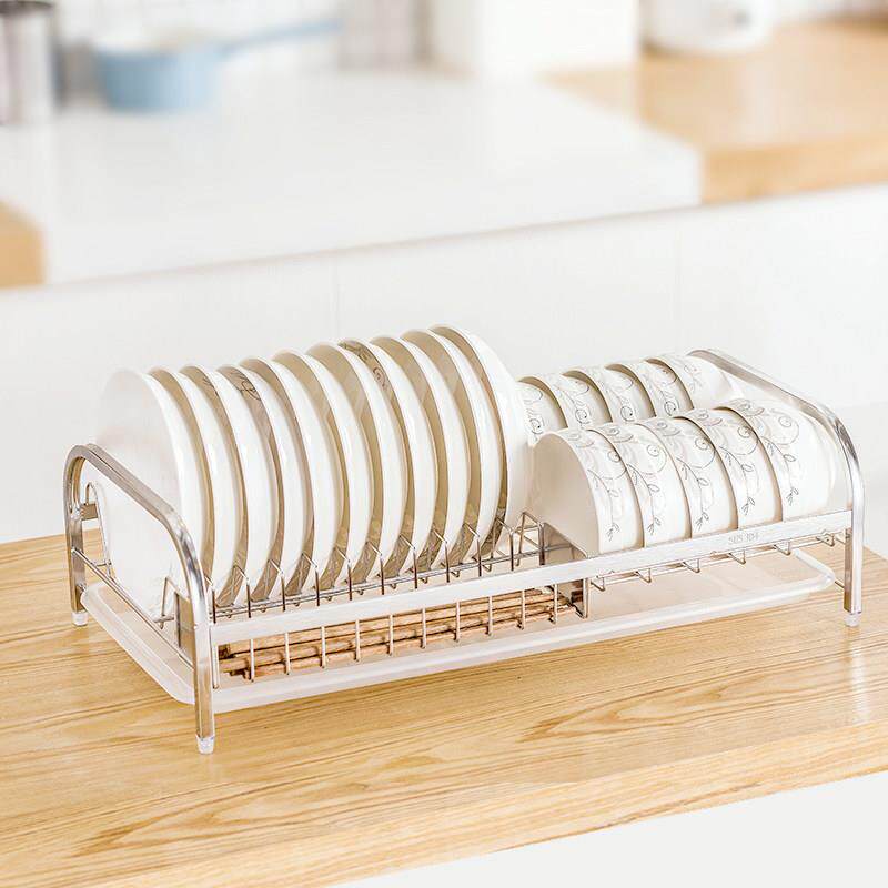 304不锈钢碗碟收纳层架碗盘整体橱柜置物架单层沥水碗架厨房抽屉