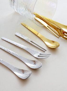 HOHER Japanese metal cutlery cake fruit fork tea spoon