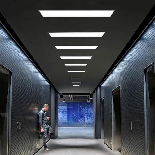 LED办公室办工灯吊线灯商业工程照明方通灯健身房餐厅灯条形灯具