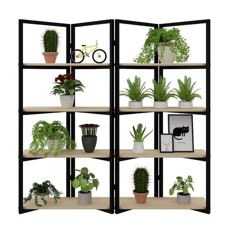 铁艺屏风办公室隔断置物架餐厅现代简约隔断柜落地花架双面展示架