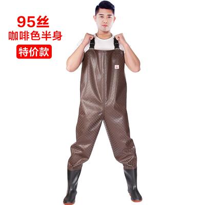 高档渔多多身下水裤防抓叉裤防护加厚抓鱼服衣服连水体鞋雨带雨裤
