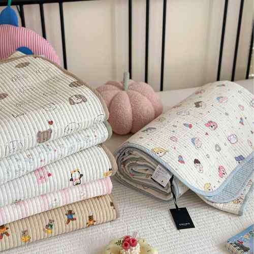 儿全棉床盖三件XXY盖套全棉豆豆床被盖童四件套单人床床两件套