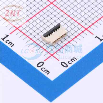 FFC/FPC连接器 HC-FPC-05-09-6RLTAG SMD,P=0.5mm,卧贴 翻盖式 6P