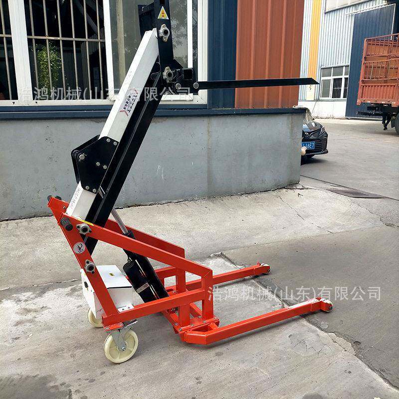 小型手动叉车小型简易升降搬运车便携式液压叉车电动曲臂叉车
