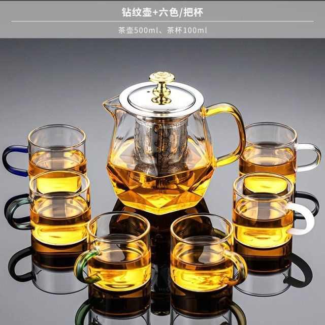 玻璃茶具套装家用客厅茶壶茶杯轻奢高端办公室会客用品功夫茶中式