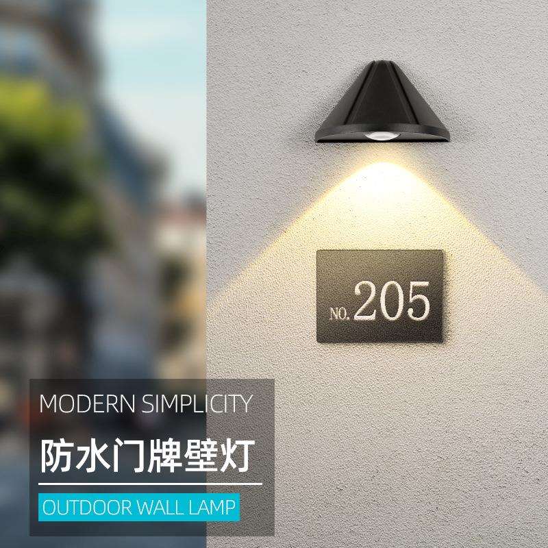 跨境室内室外防水户外壁灯LED店面招牌logo打光射灯外墙门口壁灯