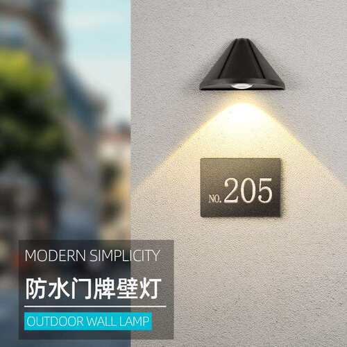 跨境室内室外防水户外壁灯LED店面招牌logo打光射灯外墙门口壁灯