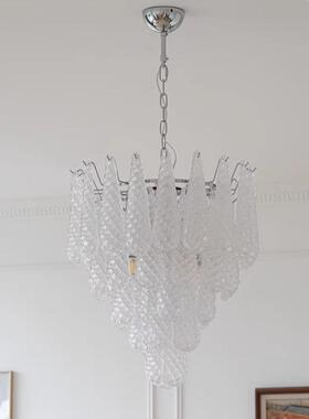 法式瀑玻璃师吊灯复厅古轻奢卧室客餐厅设计别布墅复式D1564楼楼