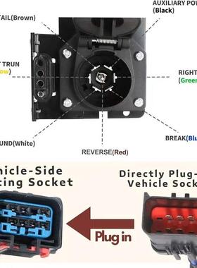 20135 42145 56038366AB 定制  10P转4+7针拖车连接器