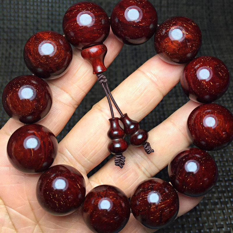 【缘】小叶紫檀金星2.0佛珠文玩手串念珠手链趣味收藏送礼佳品