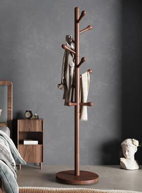 木落地榉衣立式加粗加厚衣帽架实RAP木挂架室家用卧简约挂包衣服