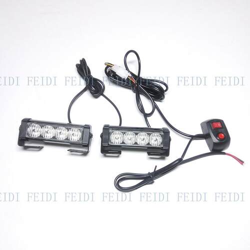 09002 4LED 8W 铝合金LED爆闪灯长条棒灯4灯棍灯大功率车顶灯