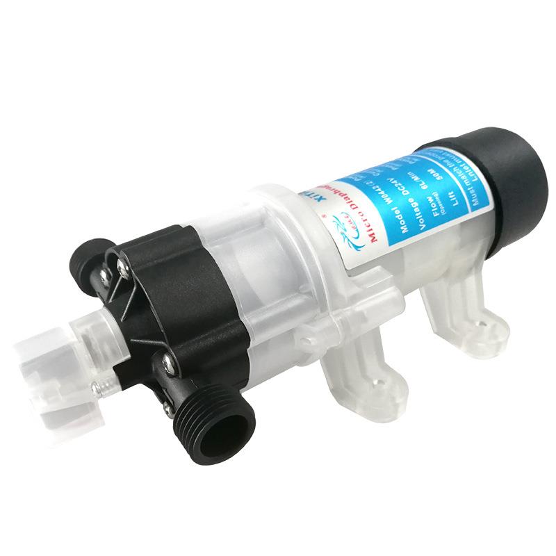 厂家供应低噪音微型电动隔膜泵自吸式自动启停水泵80W自动稳压泵