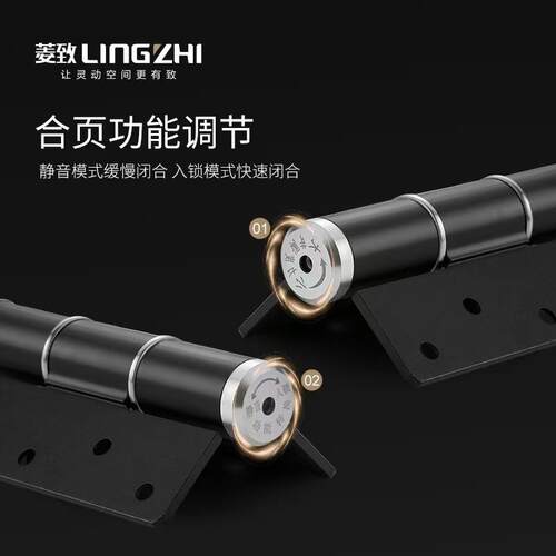平开液压合页隐形门合页液压自动闭门器铰链家用木门缓冲弹簧铰链