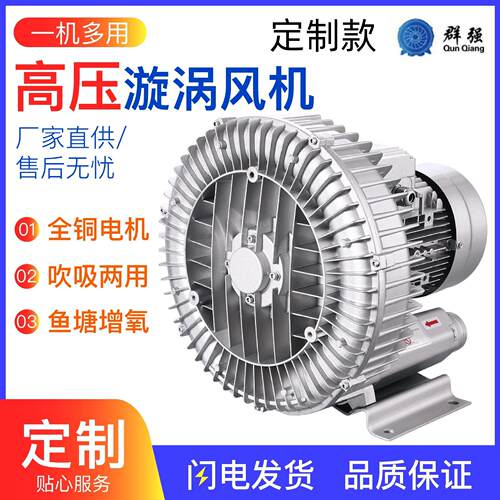 漩涡风机工厂用鱼塘氧真空吸附旋涡气泵涡流鼓风机环形低噪音