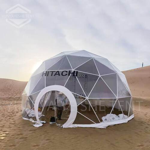 阿拉善8米球形帐篷沙漠营地户外活动圆形星空泡泡屋易安装