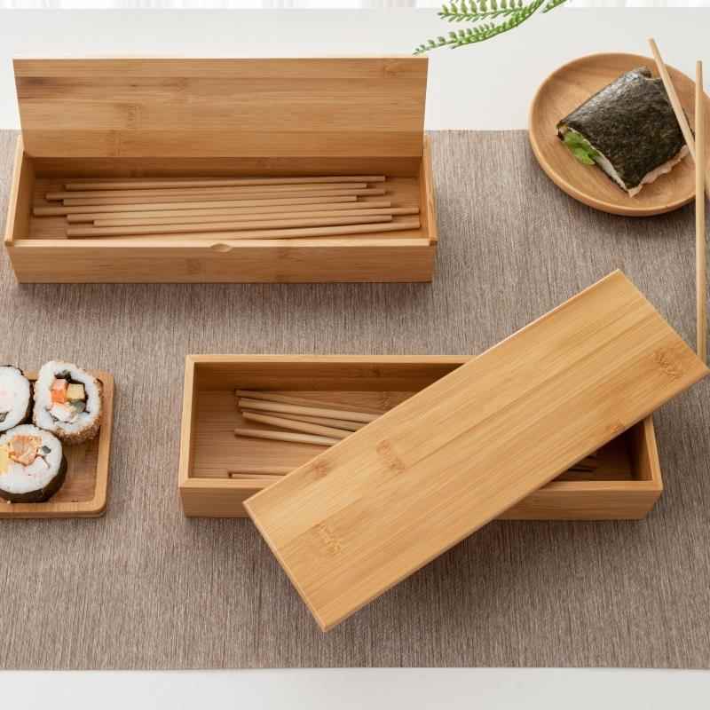 筷子盒楠竹筷子收纳盒筷子笼酒店厨房餐厅首饰盒环保创意可定logo