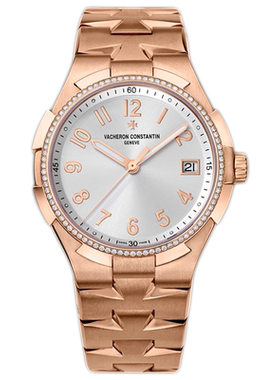 [9.8新]江诗丹顿纵横四海18K玫瑰金镶钻自动机械手表女47560