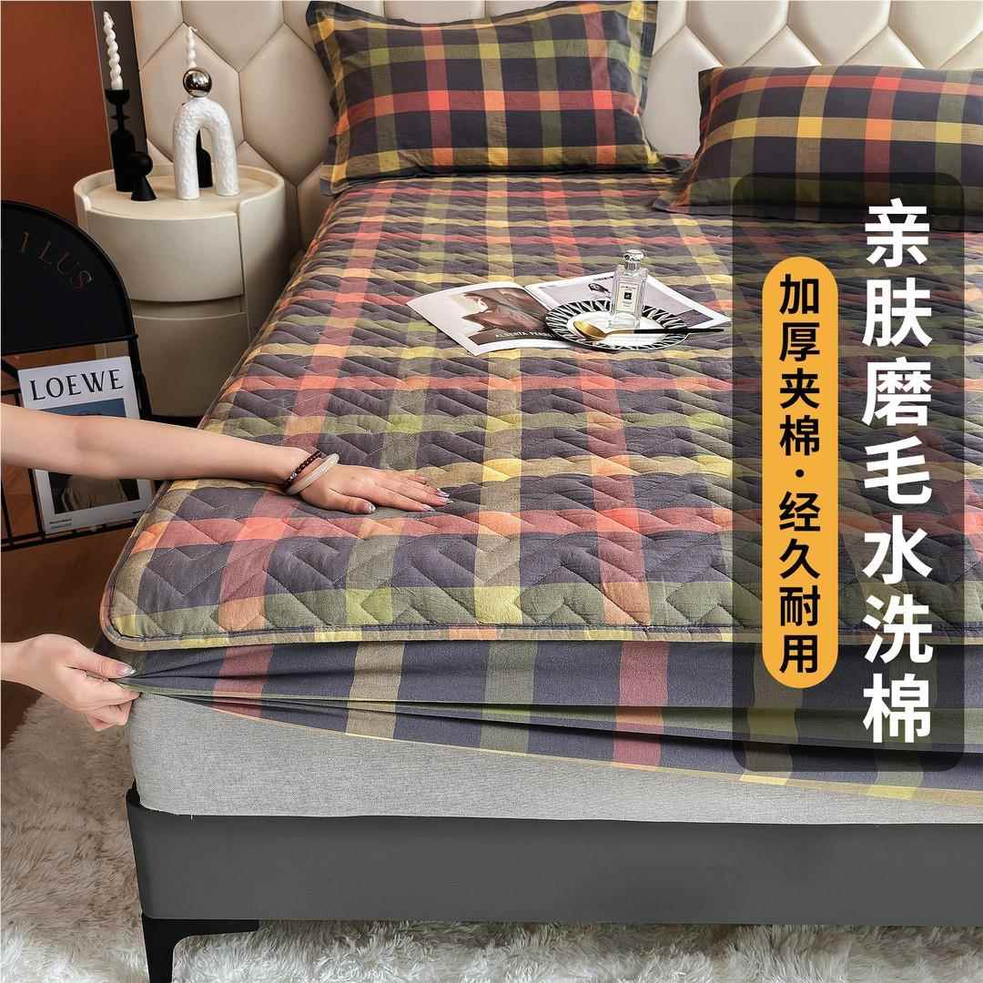 【买床笠送枕套加厚棉床笠单件梦夹】思席保护cqVGu0rI罩新款防尘
