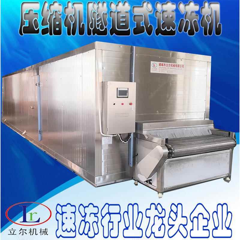 氟利昂冷冻鲜果速冻流水线移动式速冻机 山楂速冻加工全套设备