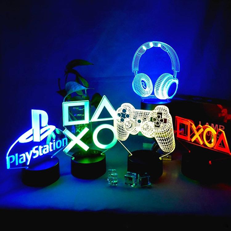 PS4电竞灯apex游戏手柄七彩小夜灯电脑桌面机箱RGB摆件装饰氛围灯