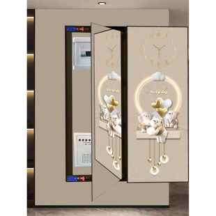 新款遮挡电箱装饰画隐藏镜子带钟表强电箱弱电箱总开关挂画全身镜