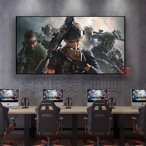 溥畔年 三角洲行动装饰画 画电竞酒店游戏网咖房间客厅书房射击军