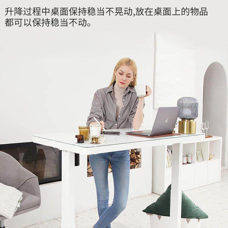 电动升降桌电脑桌家用书桌立式升降工作台移动电脑办公桌