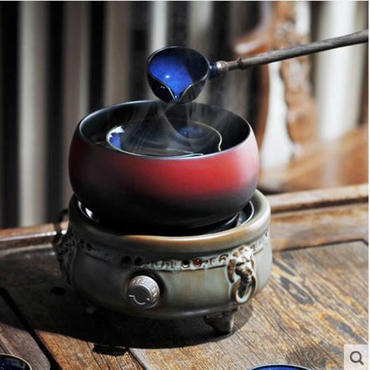 黑晶炉煮茶器陶瓷黑茶电热陶壶煮茶炉茶具泡茶干泡碗茶具家用覆古