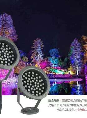 照树灯投射灯LED户外防水投光灯花园草地小区园林别墅景观地插灯
