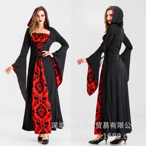 Vampire Skeleton Reaper Long Dress, Women
