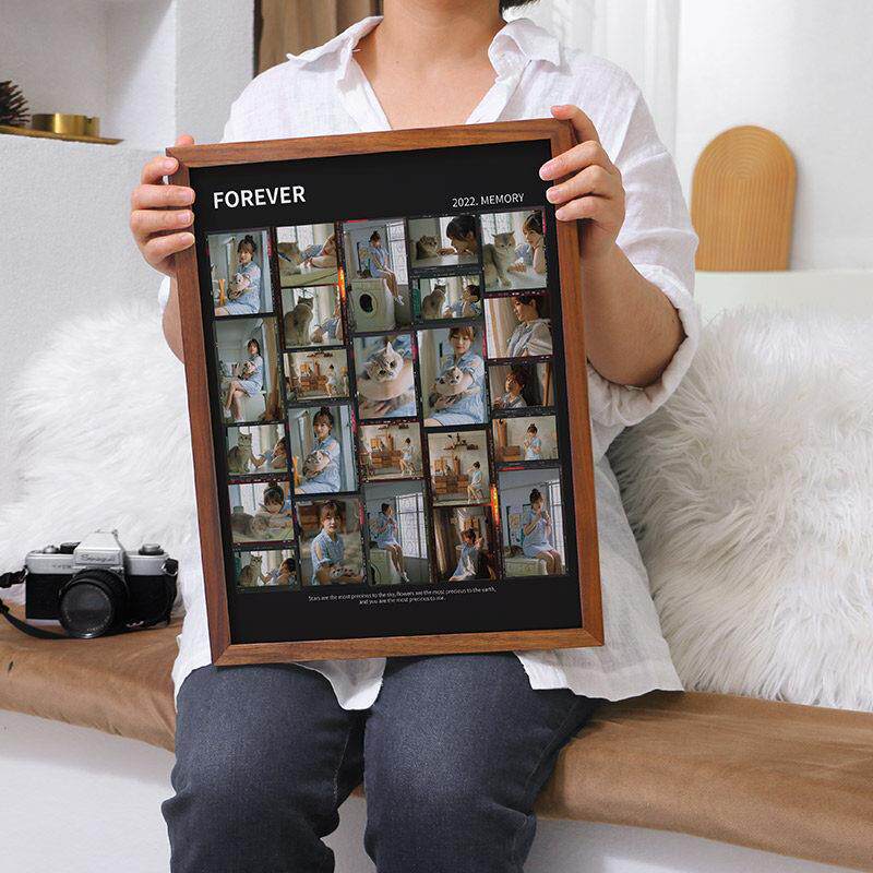 实木相框黑色电影电视底片制作定制结婚纱洗打印照片做成相框挂墙