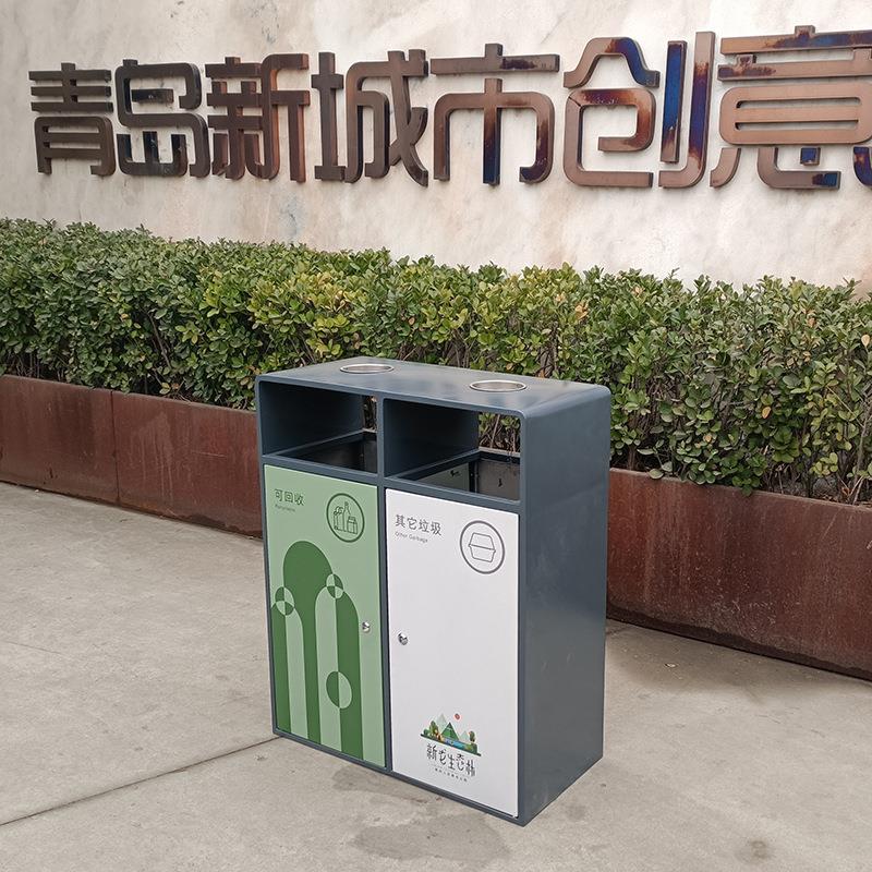 不锈钢垃圾桶户外分类果皮箱商场广场小区学校环卫分类垃圾箱