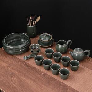 德化密釉功夫陶瓷茶具套装家用办公室会客轻奢泡茶器盖碗茶杯整套