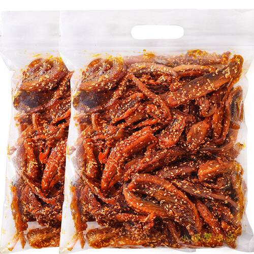 甜辣龙头鱼干500g包邮 蜜汁香辣龙头鱼干鱼片即食零食特产