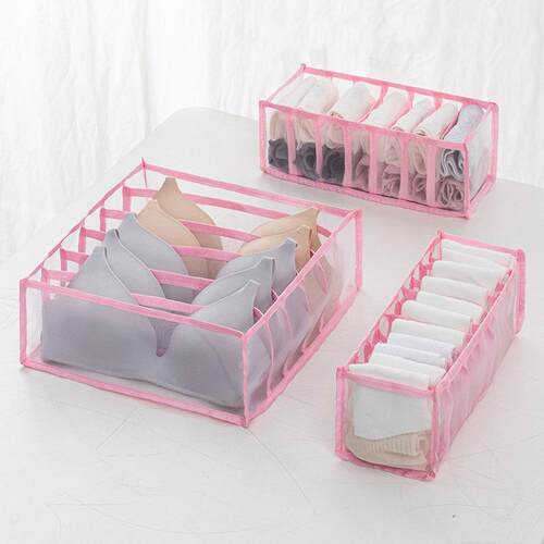 Foldable Mesh Undergarment Organizer for Dormitory Use - Clo