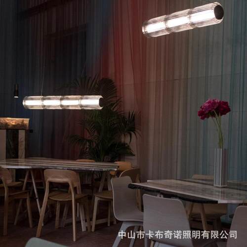 加拿大COLUMN设计师轻奢极简卧室床头灯一字长条玻璃餐厅艺术吊灯