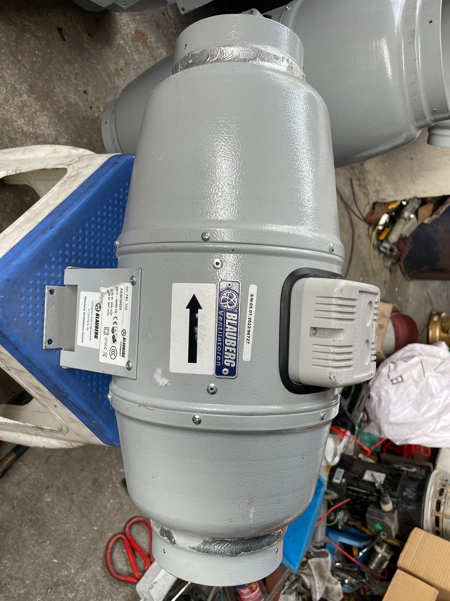 德国进口BLAUBERG博乐ISO-mix125管道风机排气