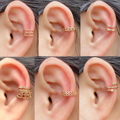 15 Designs Ear Cuffs Clip On Non Pierced Hole Ear Cuff Fake