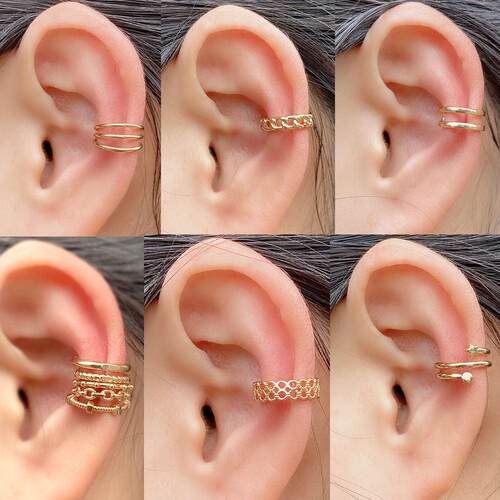 15 Designs Ear Cuffs Clip On Non Pierced Hole Ear Cuff Fake